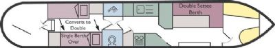 Boat plan for Cotswold at Adventure Fleet - Braunston