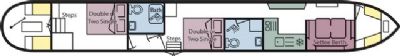 Boat plan for Alvechurch Thrush at Alvechurch Marina