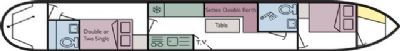 Boat plan for Gailey Medway at Gailey Wharf