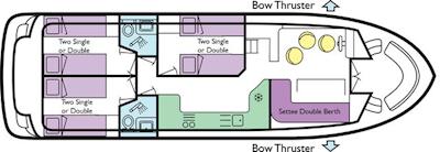 Boat plan for Calypso at Le Boat Benson