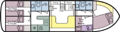 Boat plan for Classique at Le Boat Benson