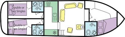 Boat plan for Continentale at Le Boat Benson