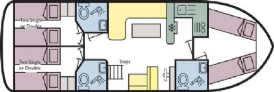 Boat plan for Crusader at Le Boat Benson