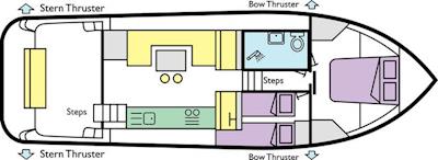 Boat plan for Horizon at Le Boat Benson