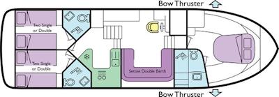 Boat plan for Mystique at Le Boat Benson