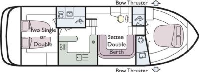 Boat plan for Royal Mystique at Le Boat Benson