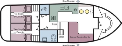 Boat plan for Tango at Le Boat Benson