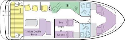 Boat plan for Caprice at Le Boat Laggan