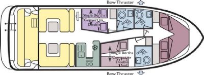 Boat plan for Elegance at Le Boat Laggan