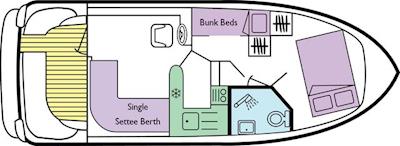 Boat plan for Mountain Star at Le Boat Laggan