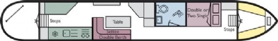 Boat plan for Wrenbury Bunting at Wrenbury Mill Marina