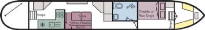 Boat plan for Wrenbury Grebe at Wrenbury Mill Marina