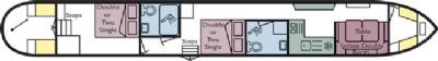 Boat plan for Wrenbury Thrush at Wrenbury Mill Marina