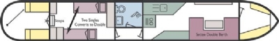 Boat plan for Wrenbury Wren at Wrenbury Mill Marina